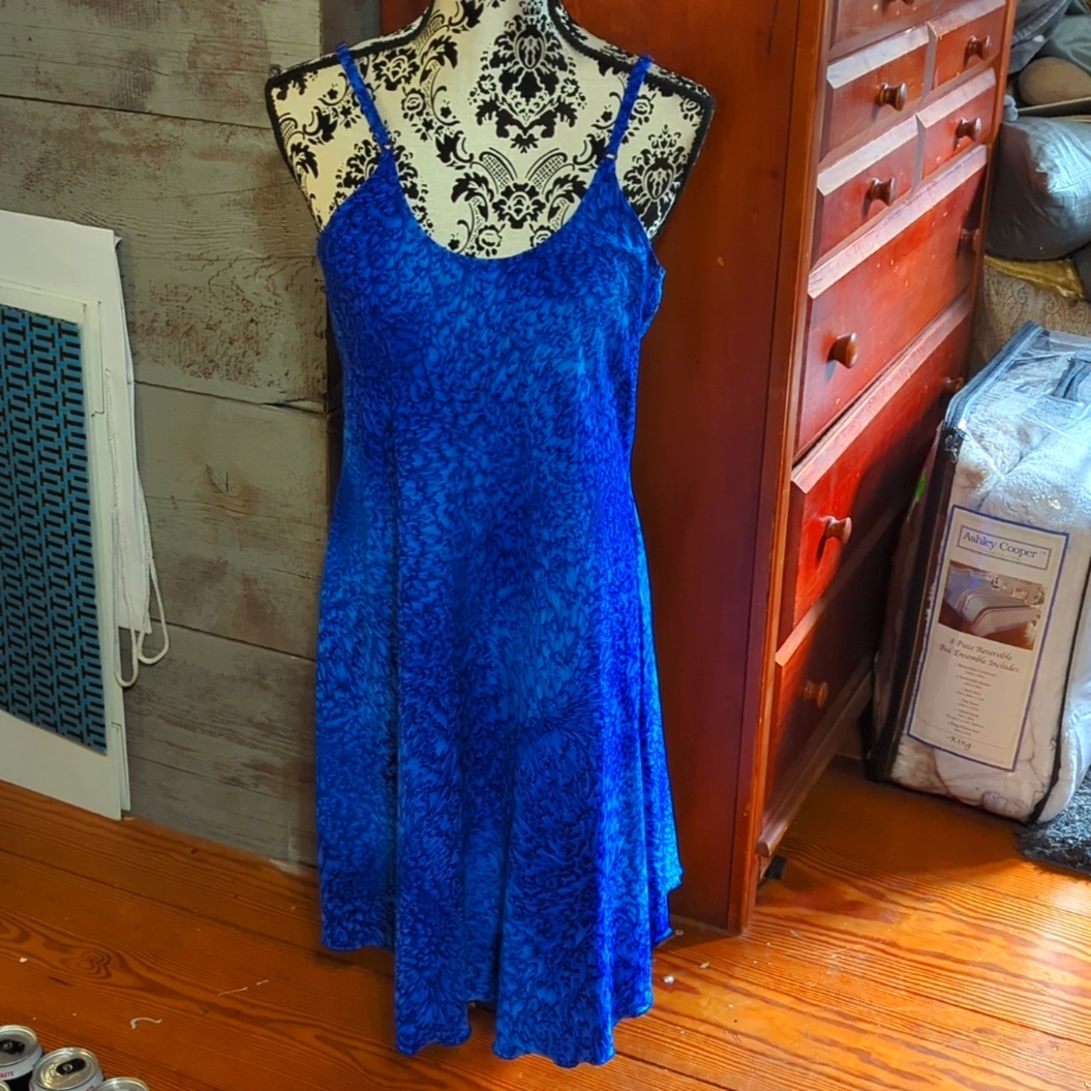 Beach Bathing suit Coverup Blue Large